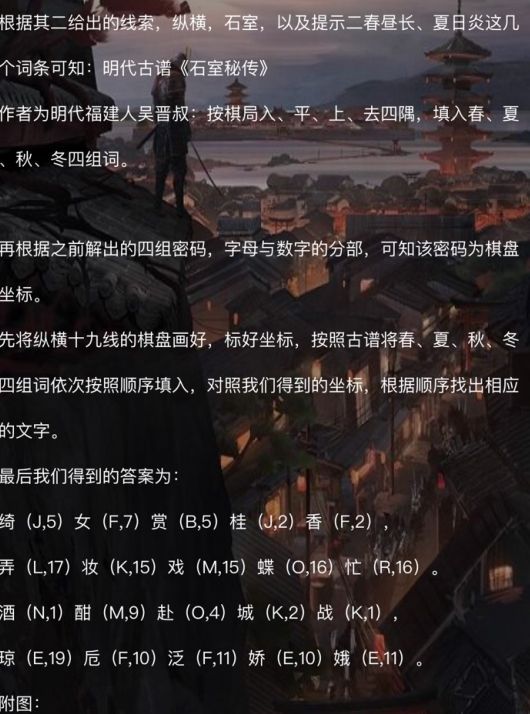 犯罪大师花木兰谜题答案是什么