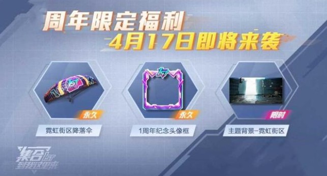 和平精英周年限定奖励有什么