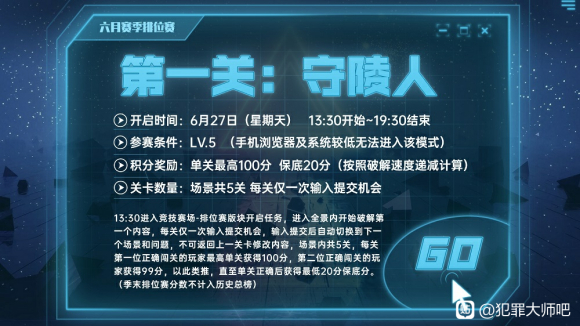 犯罪大师守陵人答案是什么？六月赛季排位赛第一关答案汇总[多图]图片1