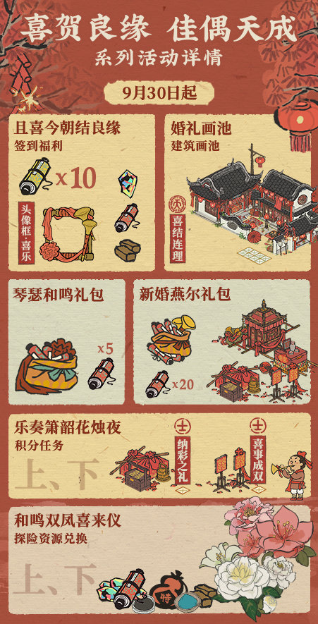 江南百景图喜贺良缘佳偶天成活动攻略：2021国庆节活动玩法规则一览[多图]图片2