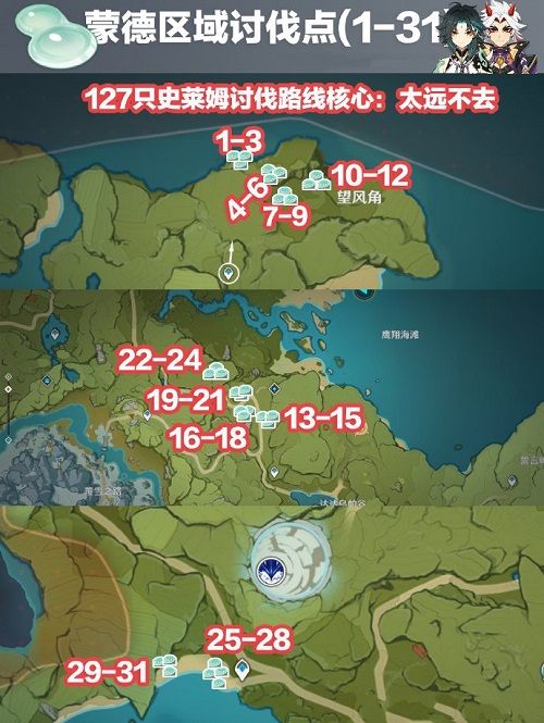 原神史莱姆位置分布图2022：史莱姆哪里多刷新点一览[多图]图片2