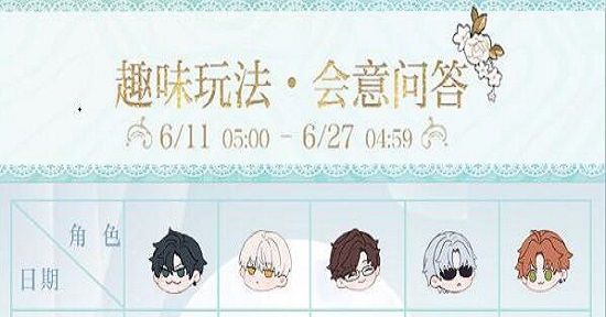 光与夜之恋会意问答第四天分享：6.14会意问答第四天答案攻略[多图]图片1