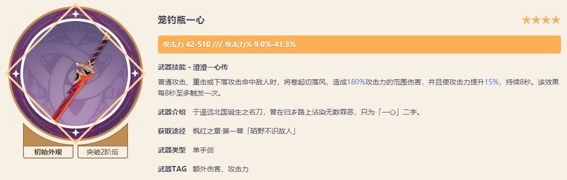原神笼钓瓶一心适合谁？笼钓瓶一心妖刀能精炼吗？[多图]图片1