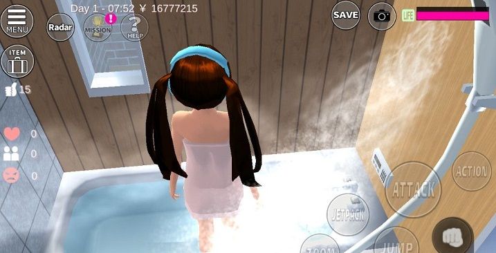 樱花校园模拟器浴缸怎么玩