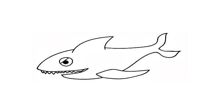QQ画图红包怎么画鲨鱼