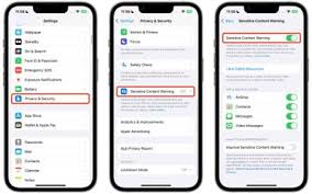 iPhone上如何启用敏感内容警告