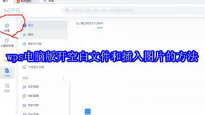 wps电脑版如何开空白文件和插入图片