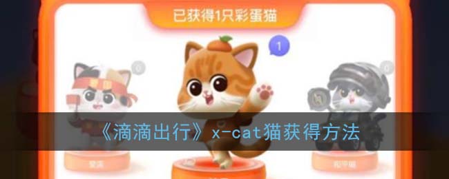 滴滴出行x-cat猫怎么得